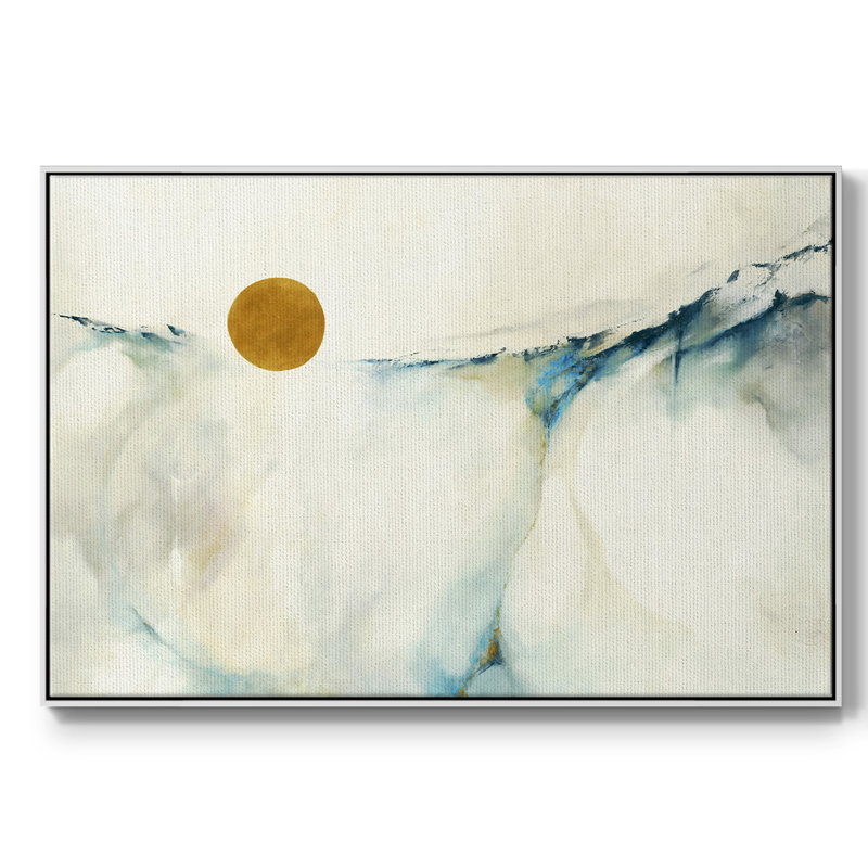 " Continuum ", White Floater Framed Canvas, 41'' H x 27'' W x 2"D
