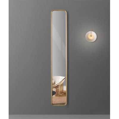 47" X 8" Full Length Mirror With Antique Gold Metal Frame