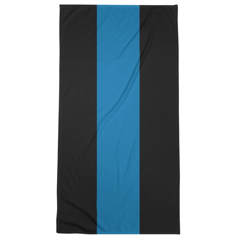 Beach Towel, Black/Blue