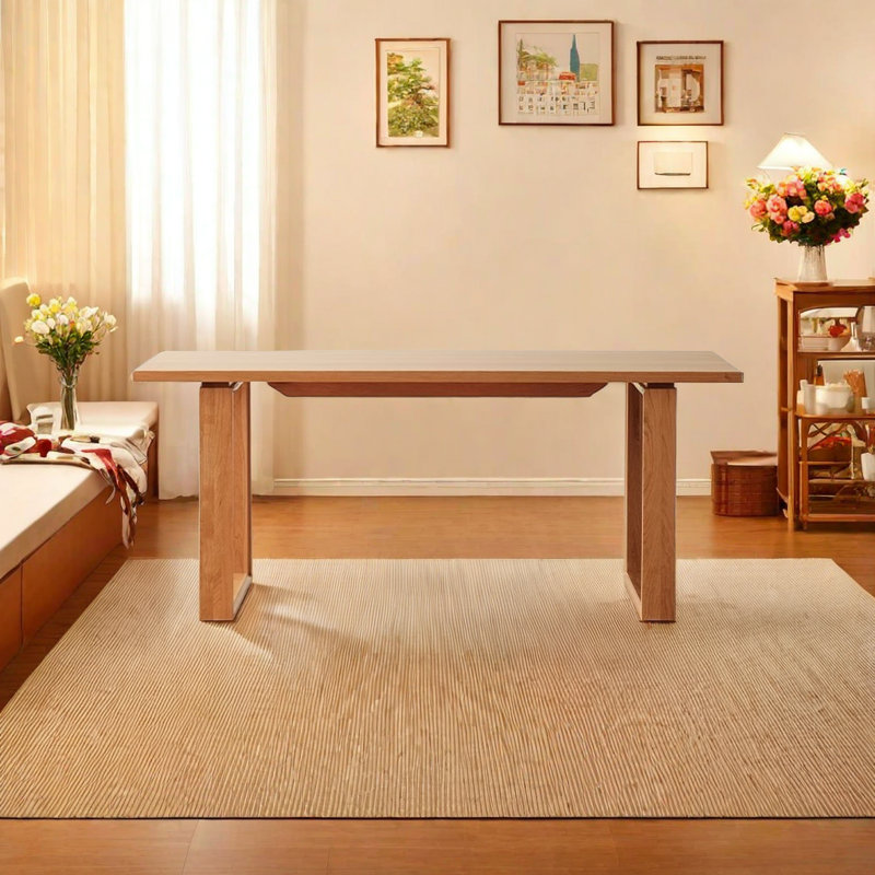 Cherry Solid Wood Dining Table, 29.5"H x 70.86"L x 33.46"W