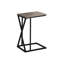 Table d'appoint, en forme de C, bout, côté, collation, stratifié brun, métal noir, contemporain, moderne-44694748