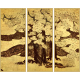 Cherry Trees Triptych 2' Framed Print