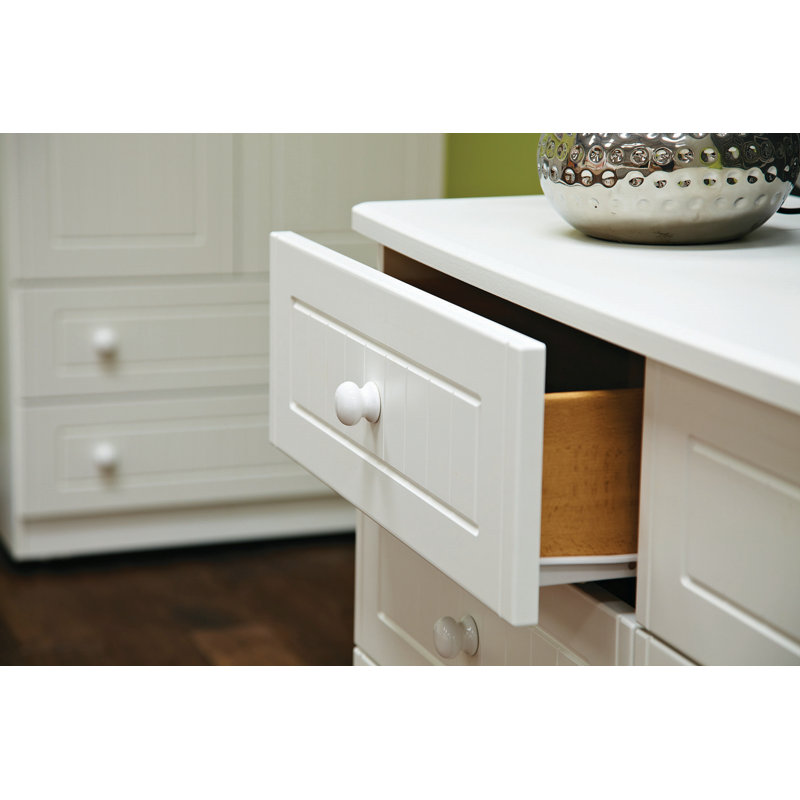 Fully Assembled Saxena 5 Drawer Chest, White