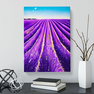 Lavender Field Splatter Vol.2 - Wrapped Canvas