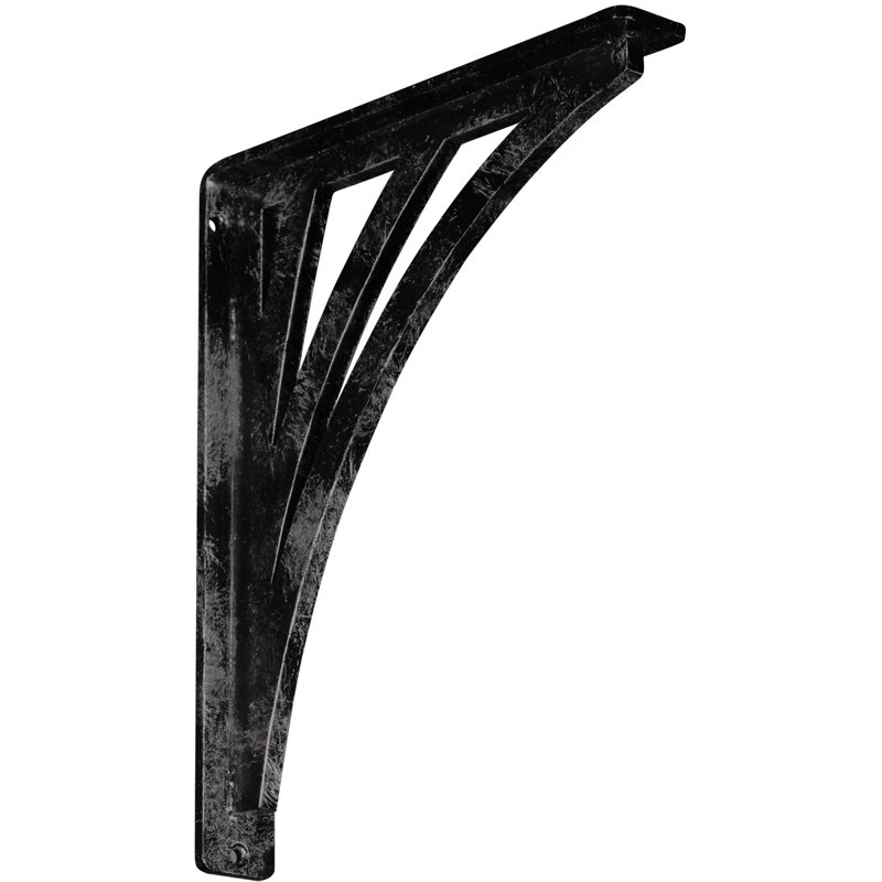 Support en fer forgé Nevio, Argenté antique chaleureux, H 12 po x l 1,5 po x P 10 po