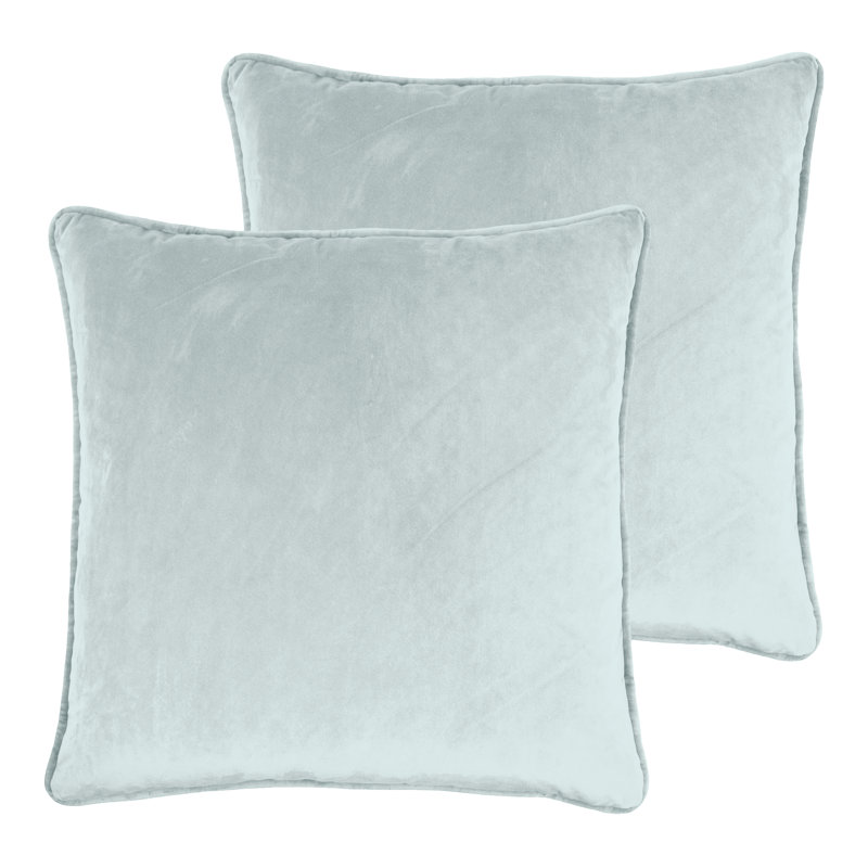 Velvet Reversible Throw Pillow, 24" x 24", Sky Blue