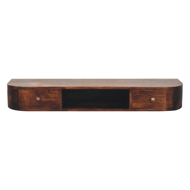 Wood Lunar 2-Drawer Floating Console