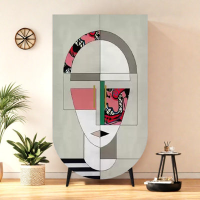 Modern  Minimalist Double Door Wardrobe
