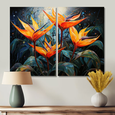 Birds Of Paradise Paradise IV - Art floral sur toile, oiseaux du paradis