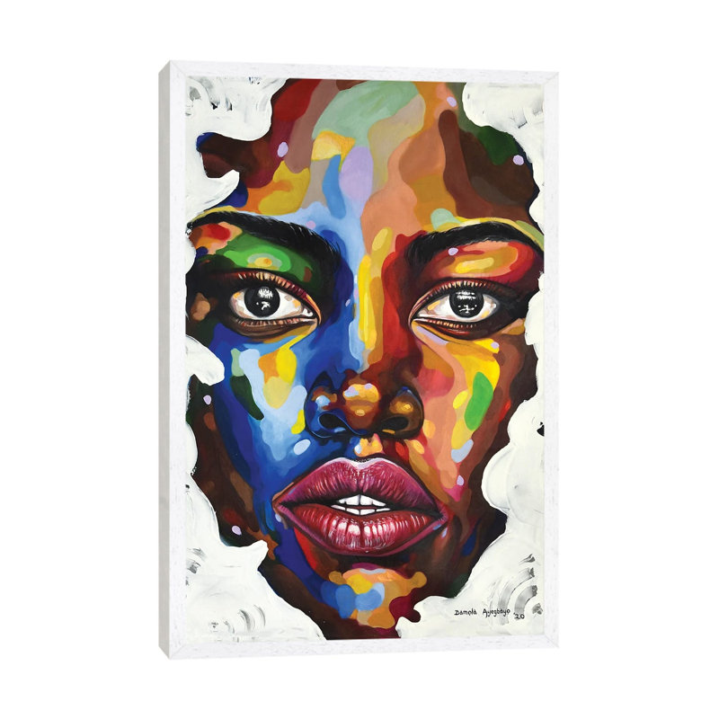 Isolation by Damola Ayegbayo - Print on Canvas, White Framed, 101.6cm H x 66.04cm W x 3.81cm D