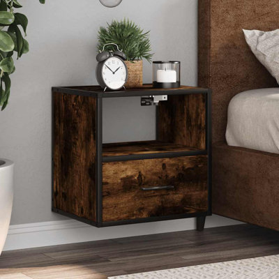 40cm W Metal Bedside Table