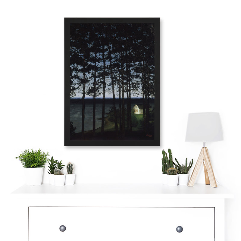 Fisherman's Cottage by Harald Sohlberg - Single Picture Frame Print, 45.5cm H x 33cm W