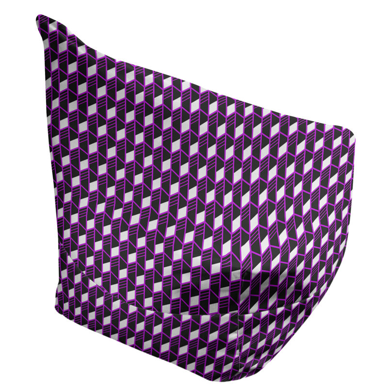 Petite chaise à sacs à billes & Leffel, H 86 po x l 2 po x P 43 po, Violet, Pas de bourre