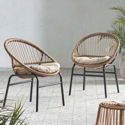 Chaise d'extérieur en osier Papasan