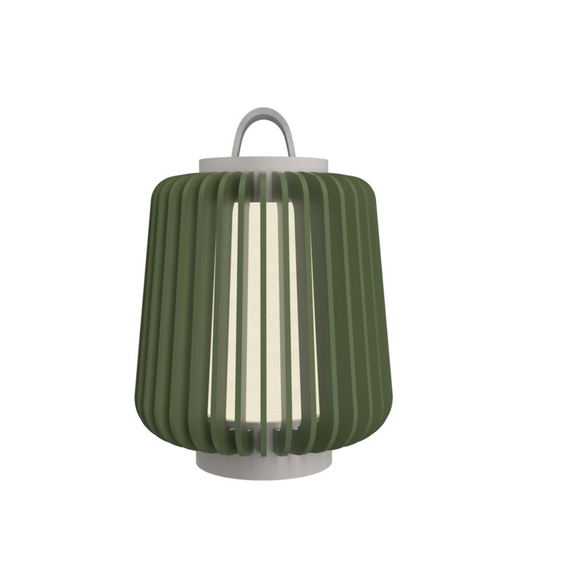 Stecche Di Legno Desk Table Lamp, Imbuia, 9.06" H x 7.87"W x 7.87" D