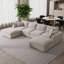 Canapé modulaire en forme de U de 142 po sans os avec repose-pieds - canapé de luxe en chenille à nuage, 6 places extra larges et profondes, livraison entièrement compressée et aucun assemblage requis-939868027