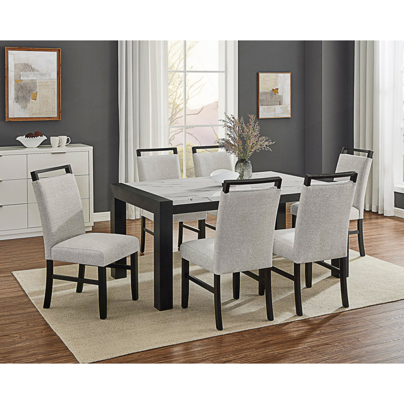 Chaise de salle à manger rembourrée 2Pc