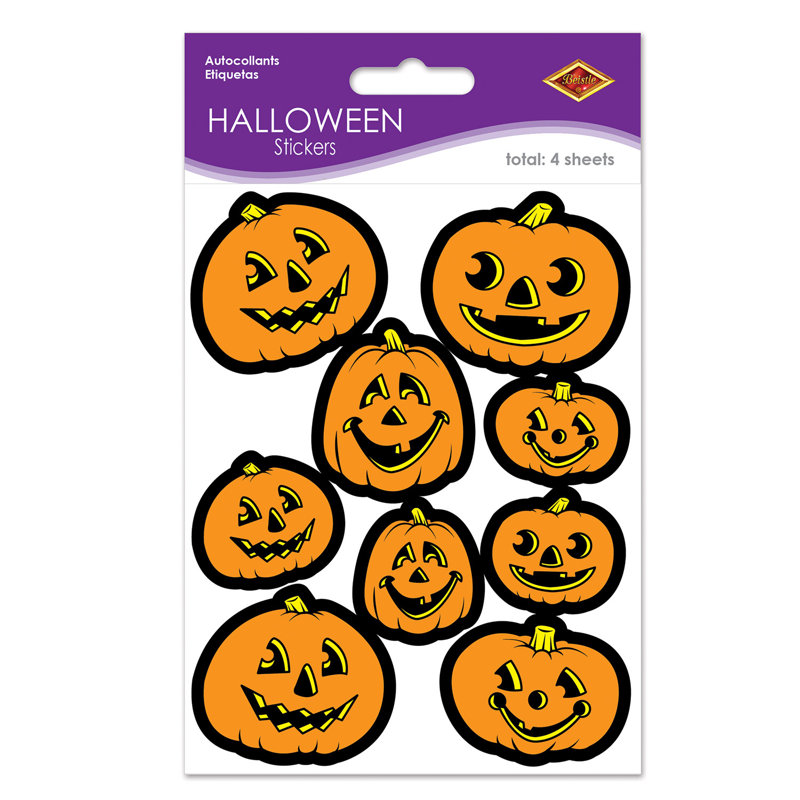 Halloween Jack-O-Lantern Stickers