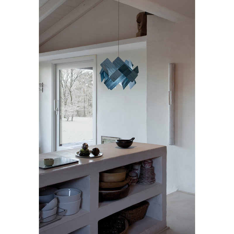 1 - Light Pendant, Gray, E26 Base, Matte Black