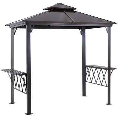 9 Ft. W x 5 Ft. D Aluminum Grill Gazebo