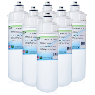 Swift Green Filters SGF-96-16 CTO-B Compatible Commercial Water Filter Replacement Cartridge for 4CB5-K, EV9617-36 -6 pack.