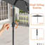 Parasol de marché éclairé 7 pi 6 po Acworth-619214083