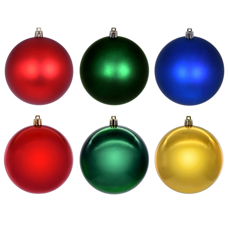 Assortiment d'ornements Gasperoni, H 3 po x l 3 po x P 3 po, Rouge / blanc / argent