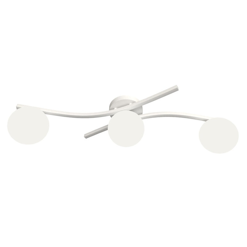 Davarius Flush Mount, White/Opal