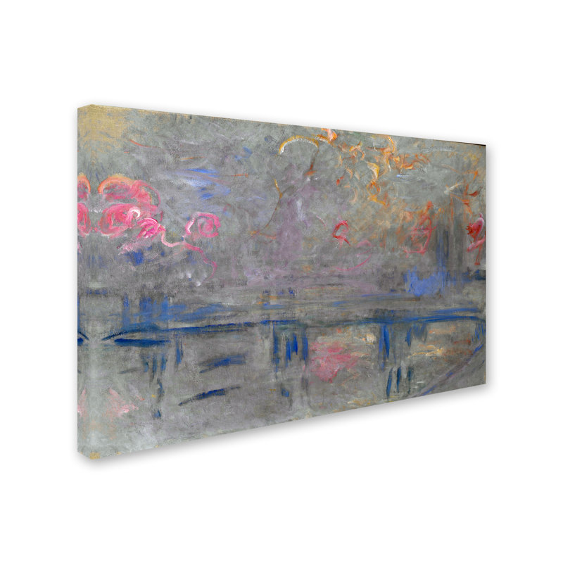 « charing cross bridge », reproduction sur toile tendue, H 12 po x l 19 po