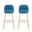 Tabouret de bar intérieur en métal, ensemble de 2