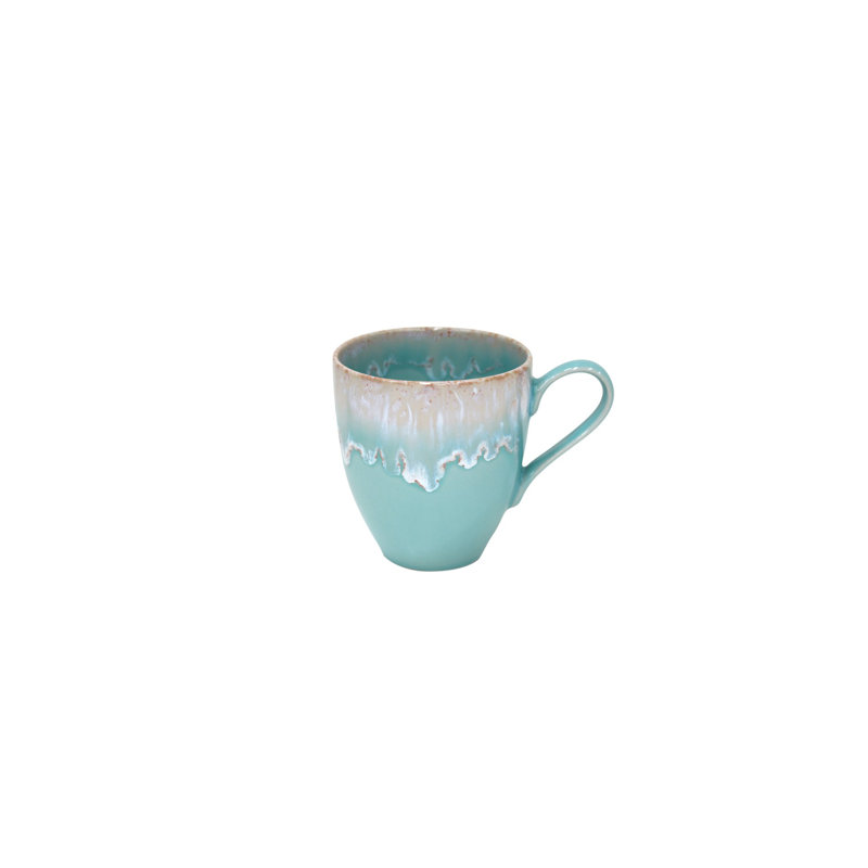 Taormina Stoneware Coffee Mug, Aqua Blue