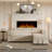 96" Multi-Functional Pull-Out Sofa Bed L-Shape Sectional Sofa With Adjustable Headrest-1408682500