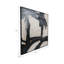 61X61 Framed Hand Painted Abstract Canvas, Black and G, Square, 61"H, Abstract