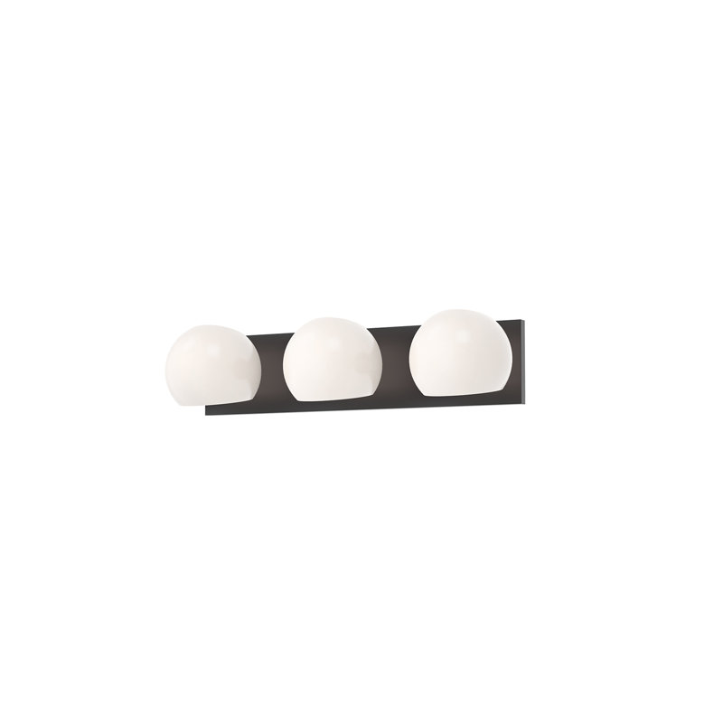 Willow Bath Bar, Matte Black, Opal Matte, 3