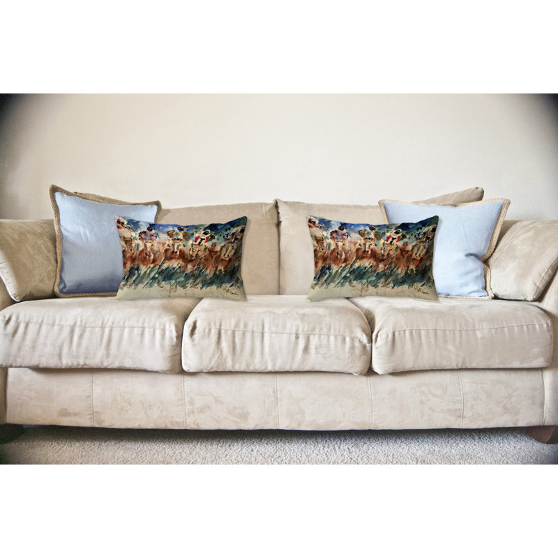 Outdoor Reversible Throw Pillow