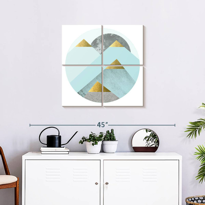 Avery Turquoise Gold Mountains, H 26 po x l 26 po