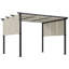 Pergola en métal 10 'x 12' avec auvent rétractable pour patio, terrasse-124389684