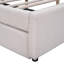 Lit plateforme tapissier confortable avec lit gigogne simple TG - beige pour une bonne nuit de sommeil-673587213