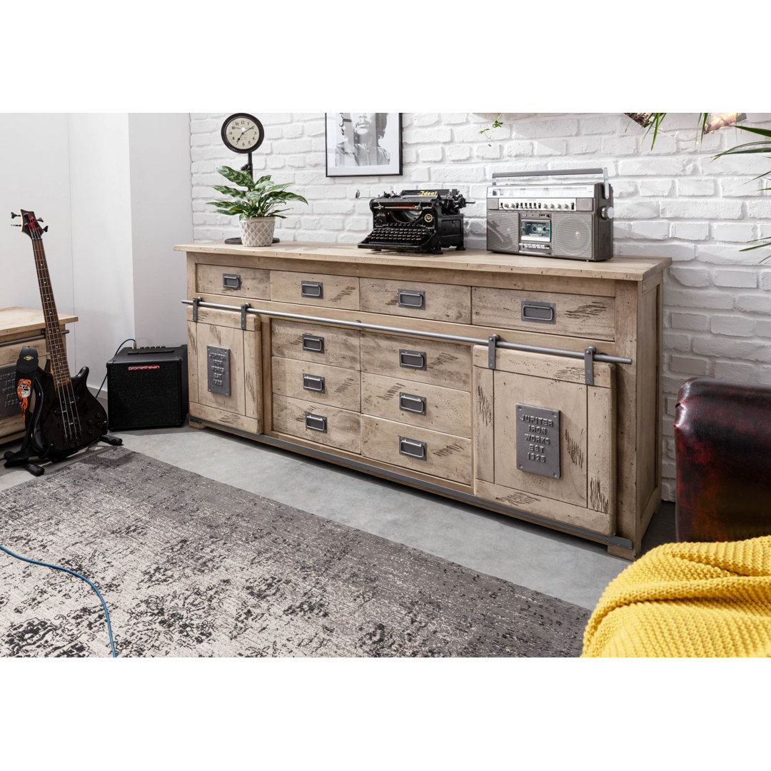 Railway 200cm Solid Wood Sideboard