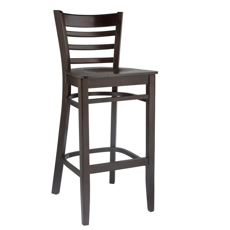 Addilynn Solid Wood Counter Stool, Walnut