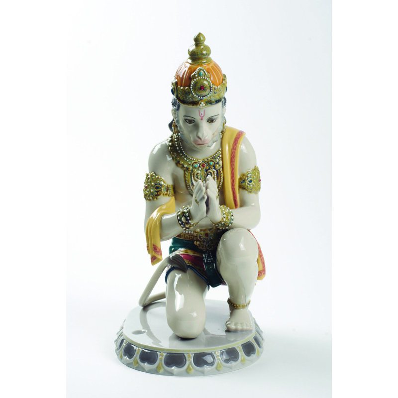 2 Piece Lakshman and Hanuman Figurine Set