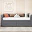 Lit de jour gris simple avec une nuit de repos et 2 tiroirs avec des tiroirs ergonomiques au design gracieux-1561456525