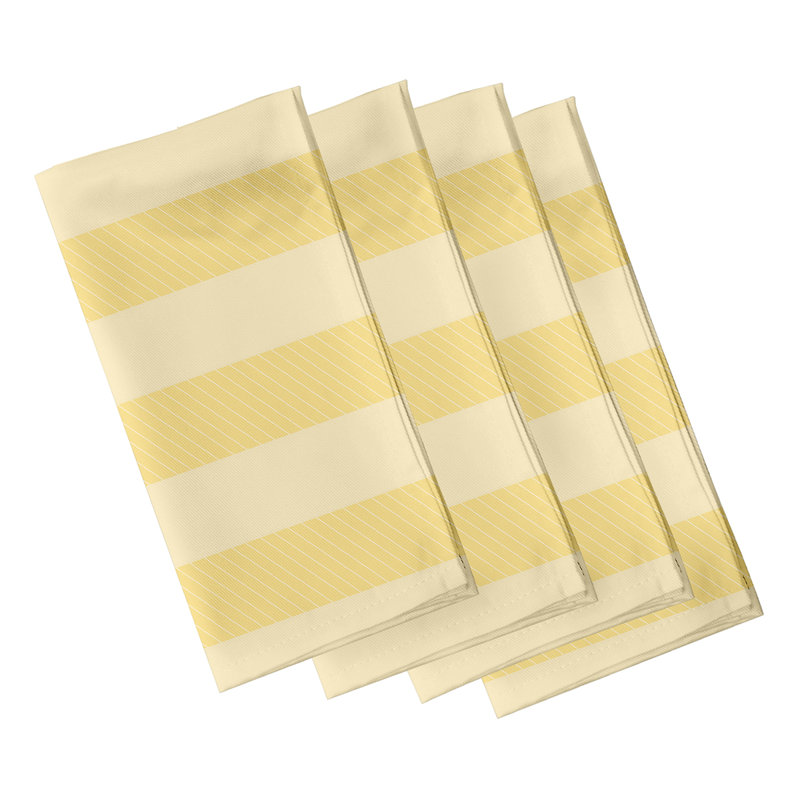 Jaoquim Bold Stripes Napkins, Yellow