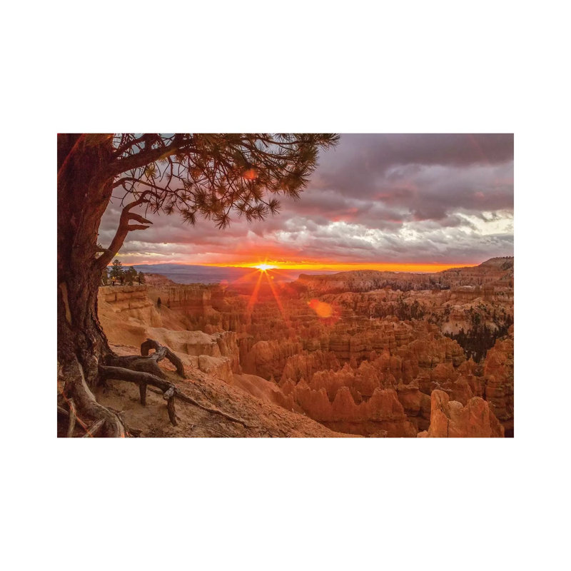 USA, Utah, Bryce Canyon National Park. Sunrise On Canyon. by Jaynes Gallery - Print on Canvas, 20.32 cm H x 30.48 cm W