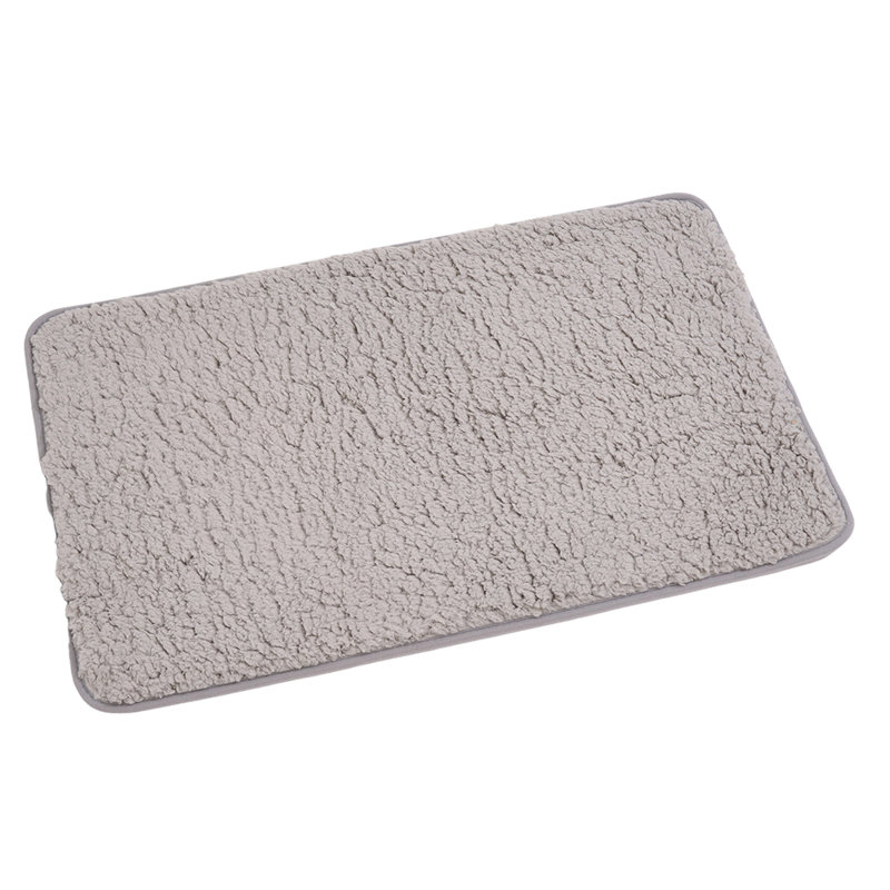 Non-Slip Bath Mat, Single- 80cm  L x 50cm W, Grey