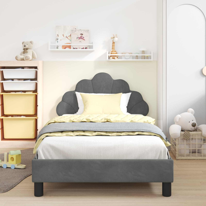 Bed Frame, 100 x 200cm, Dark Grey