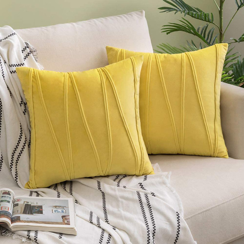 Housse de coussin Chevron, Vert foncé, 16 po x 16 po