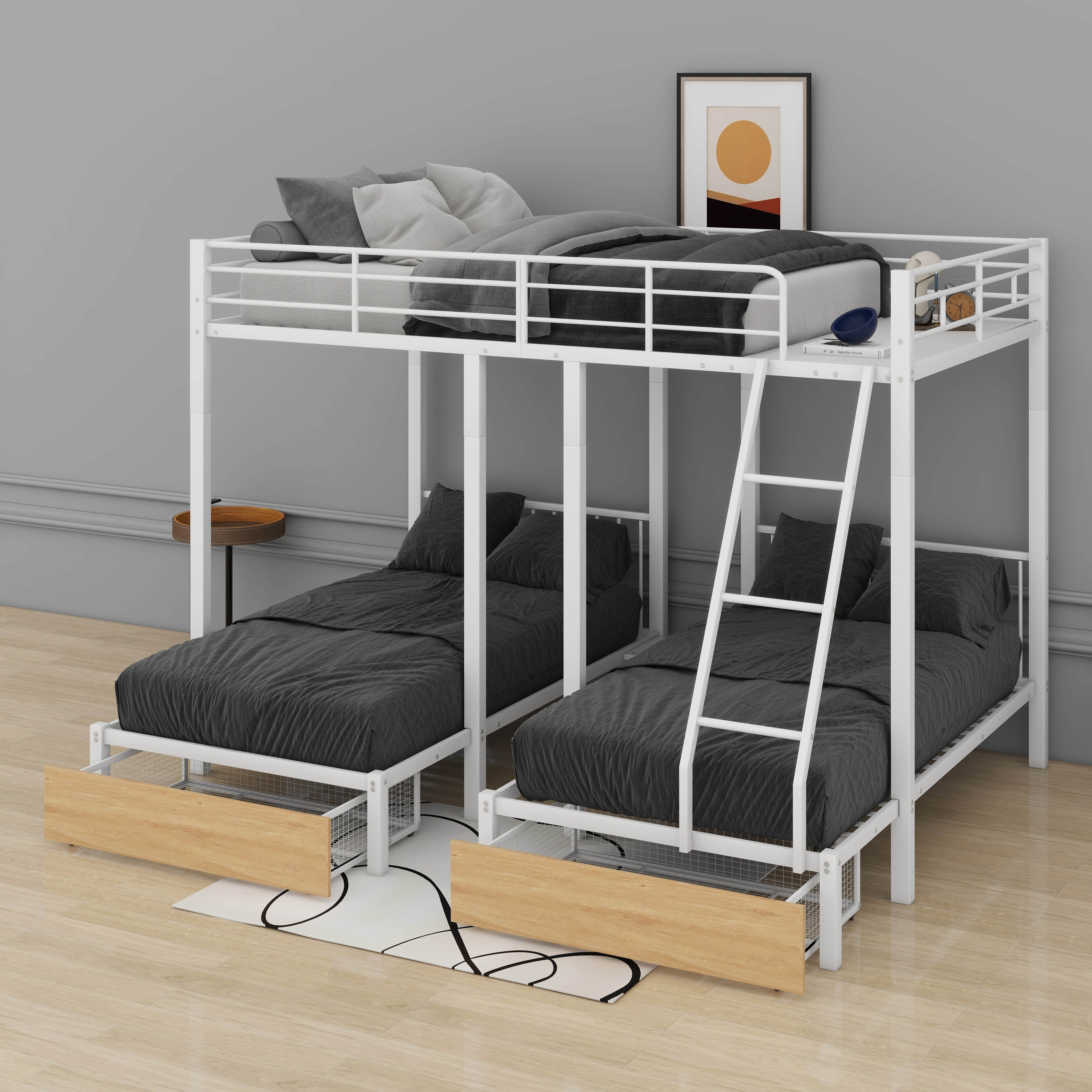 Latitude Run® Full Over Twin & Twin Bunk Bed With Drawers | Wayfair