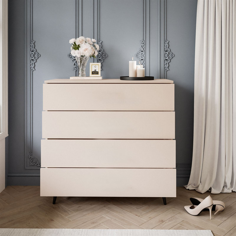 Middleport Aura Chest of Drawers, Cashmere/Black