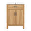Meuble-lavabo et lavabo compact en bois 24 po, solution de rangement moderne